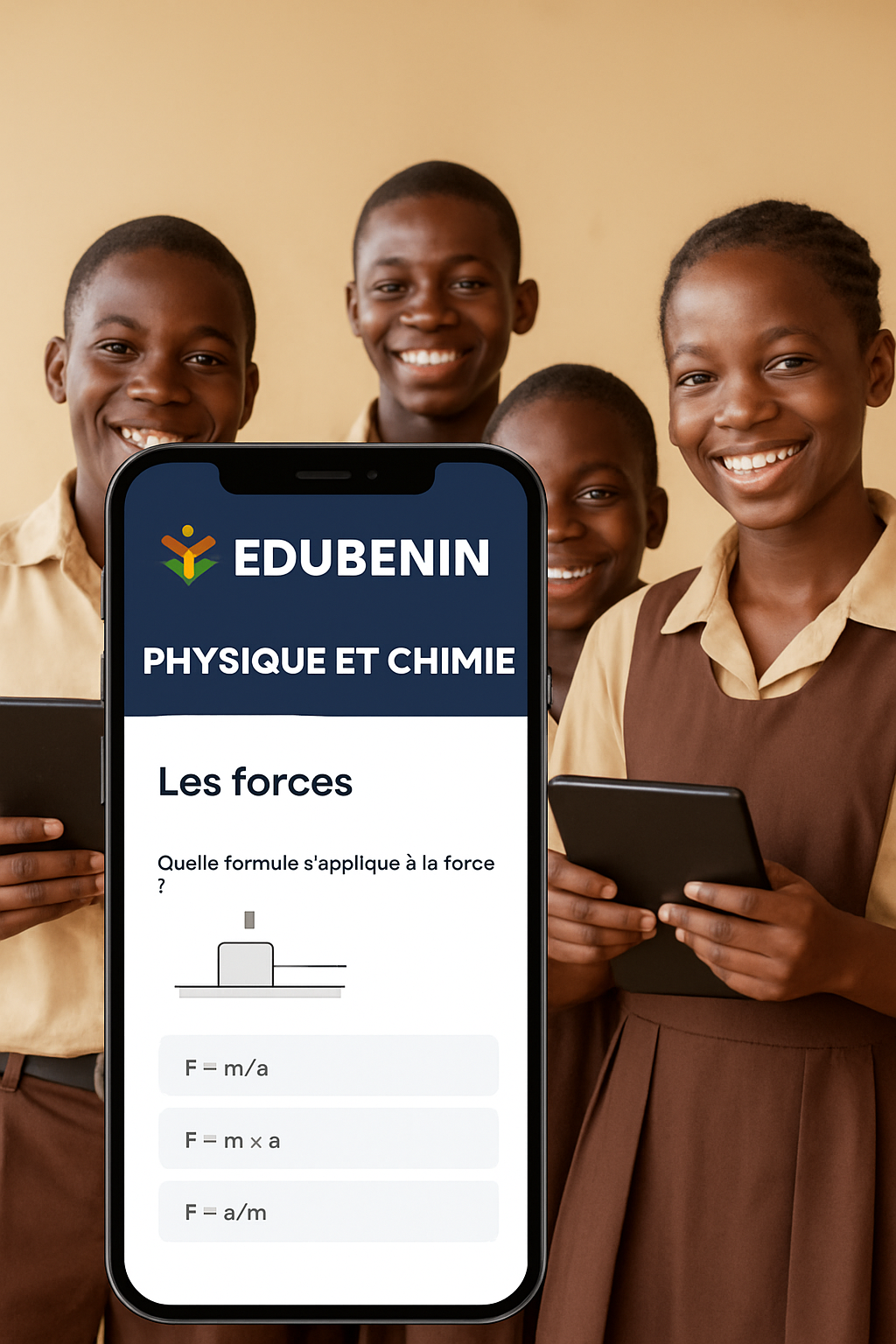 Application EduBenin sur mobile et ordinateur